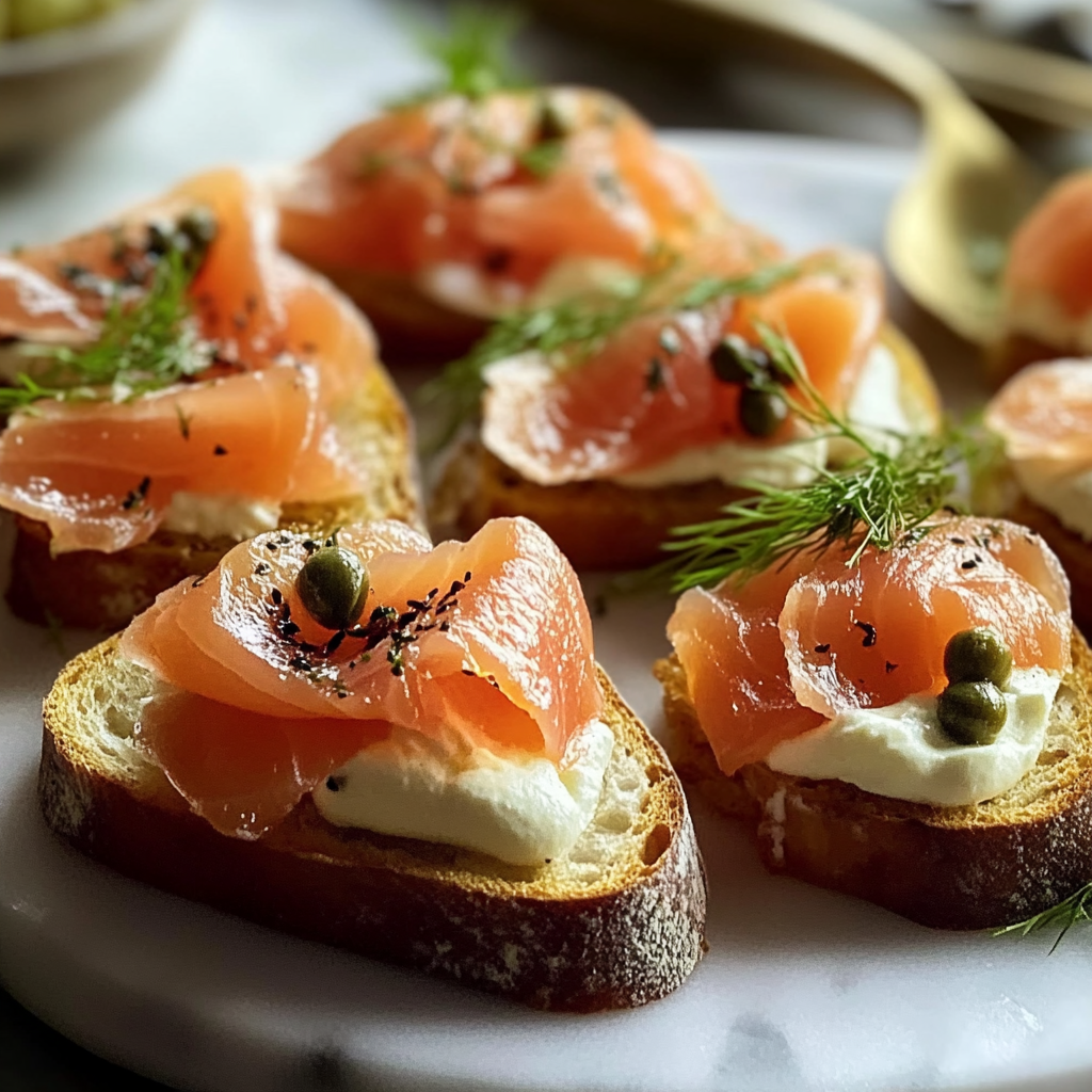 Smoked Salmon Crostini