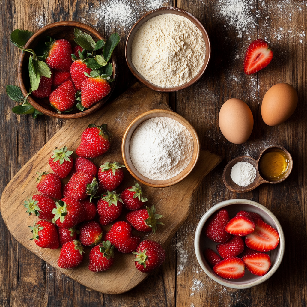 Strawberry Bread ingredients
