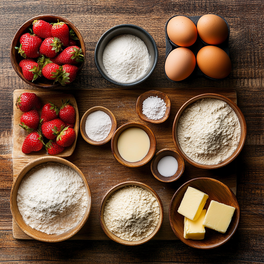 Strawberry Pound Cake ingredients