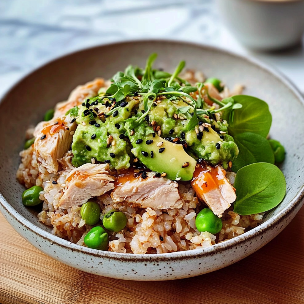 Tuna Avocado Crispy Rice Salad