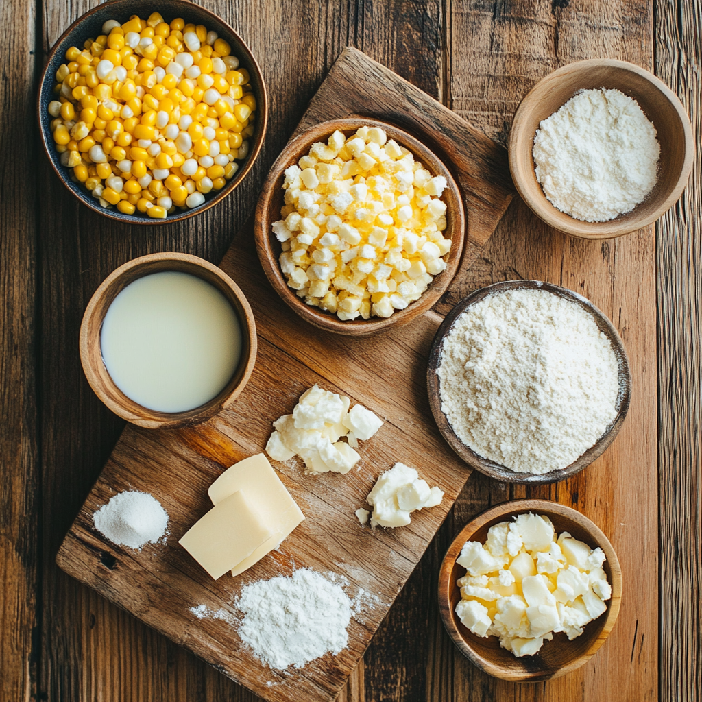 Venezuelan Sweet Corn Cachapas ingredients