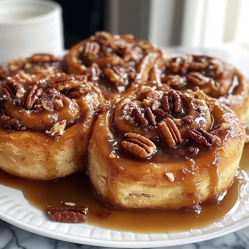 caramel pecan cinnamon rolls