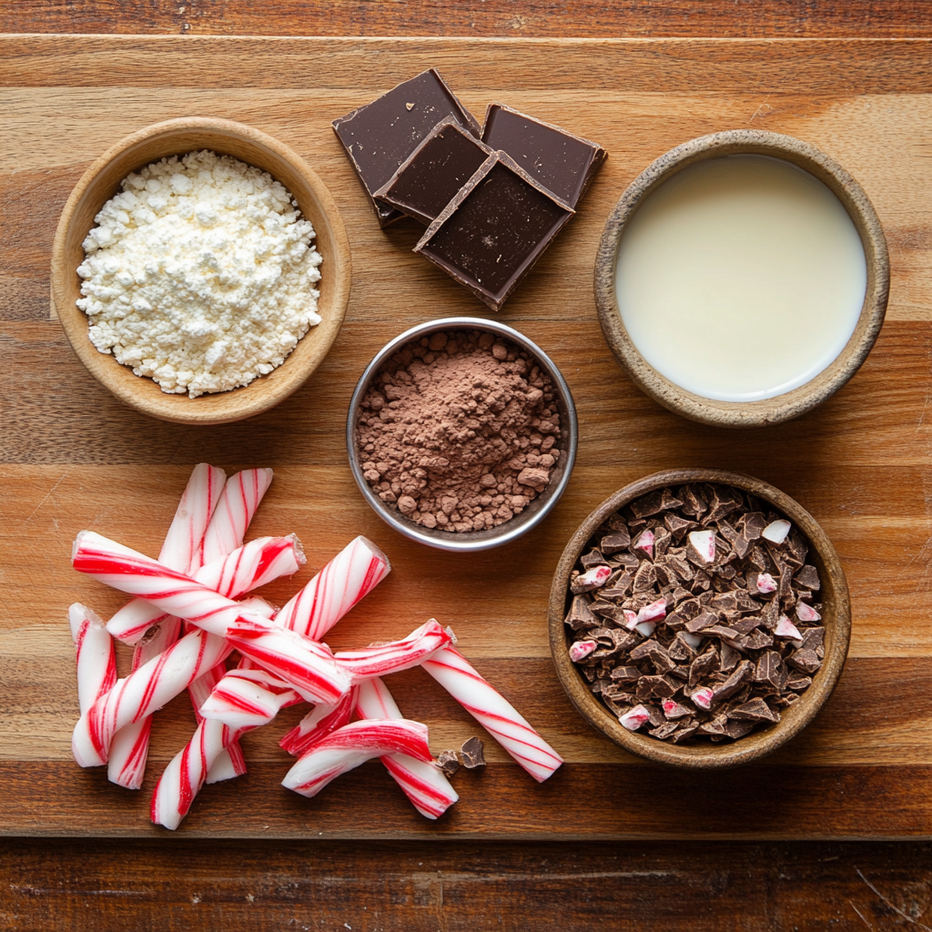 christmas Peppermint Truffles ingredients