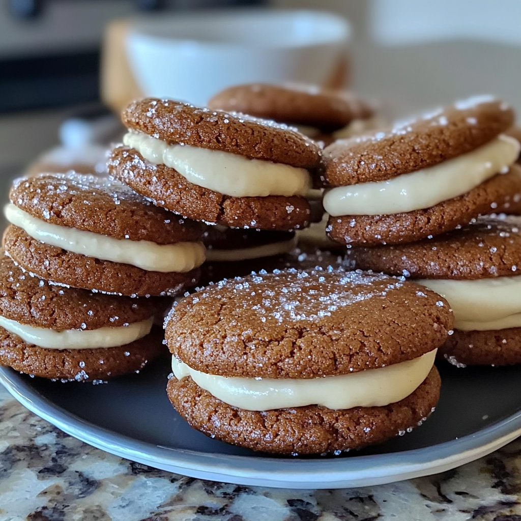 Ginger Molasses Sandwich Cookies