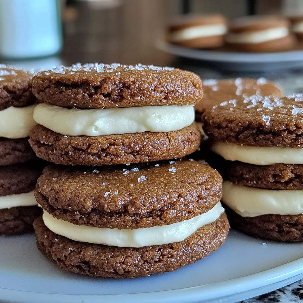 Ginger Molasses Sandwich Cookies