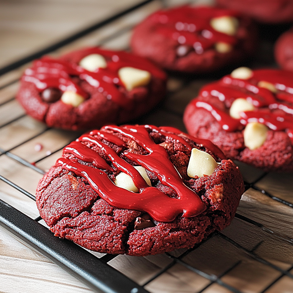 Red Velvet Nutella Cookies