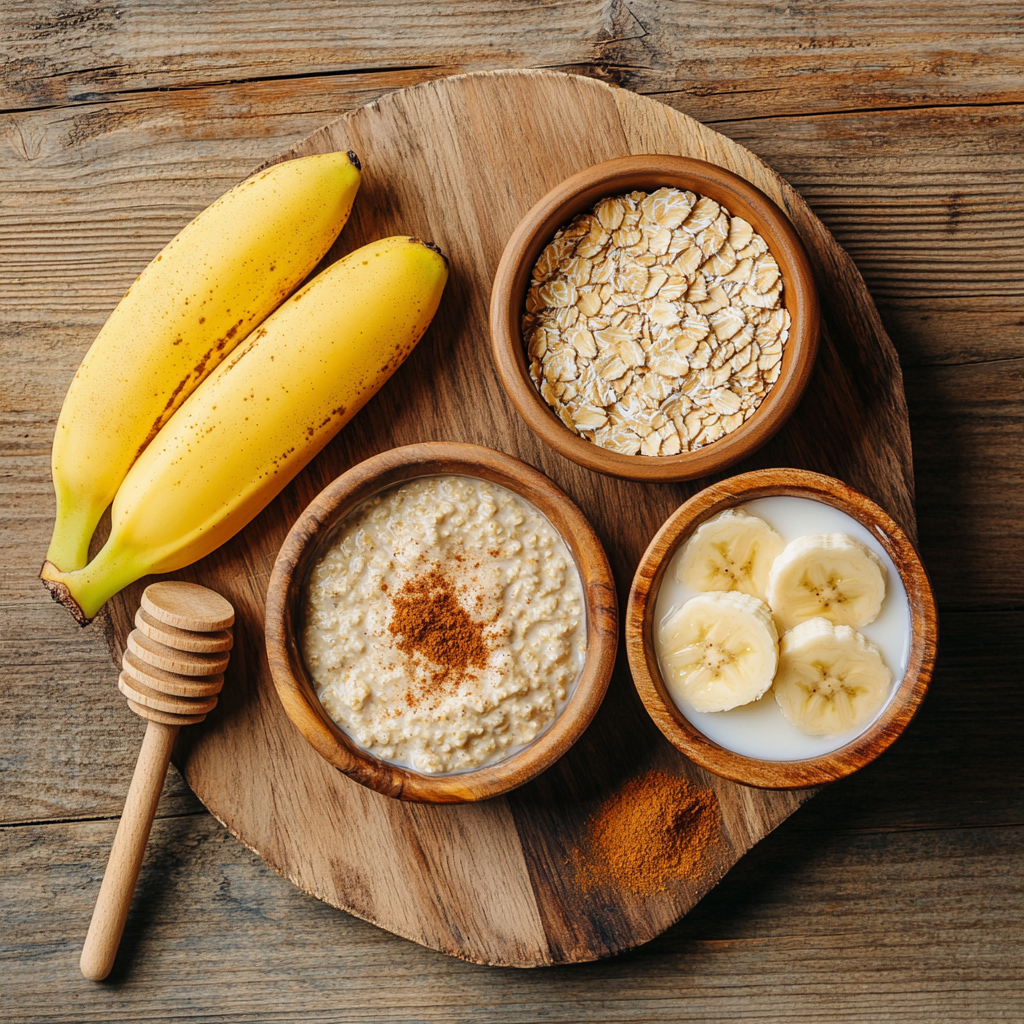 5-Ingredient Banana Bread Overnight Oats ingredients