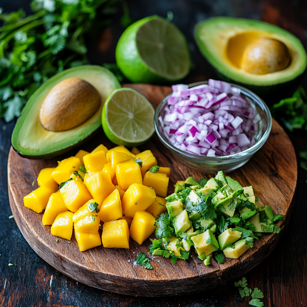 Avocado Mango Salad ingredients
