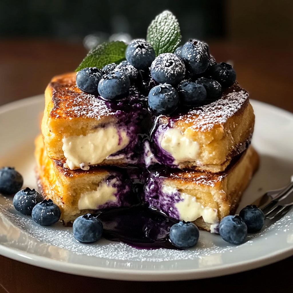 Blueberry Cheesecake Stuffed French Toast