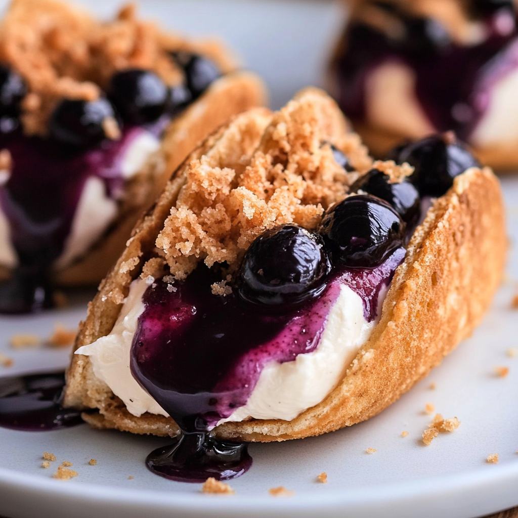 Blueberry Cheesecake Tacos