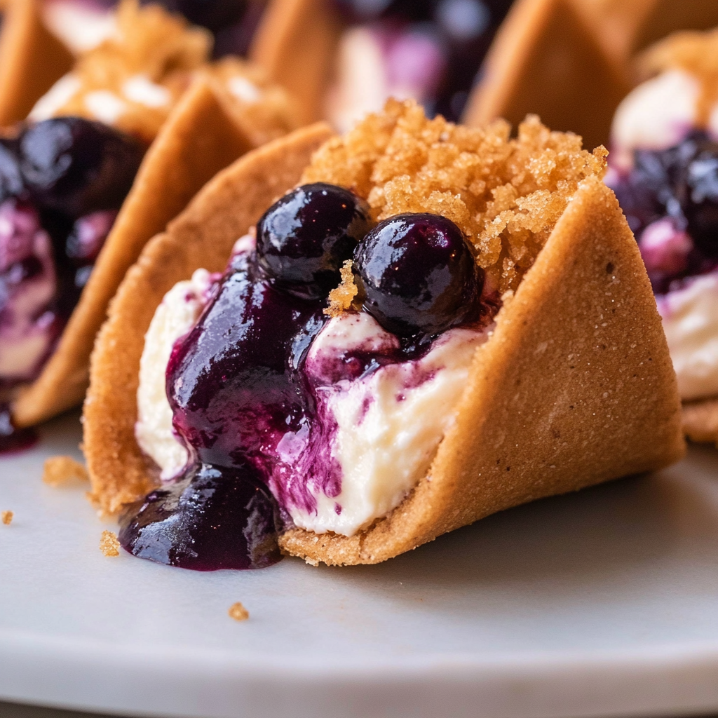 Blueberry Cheesecake Tacos