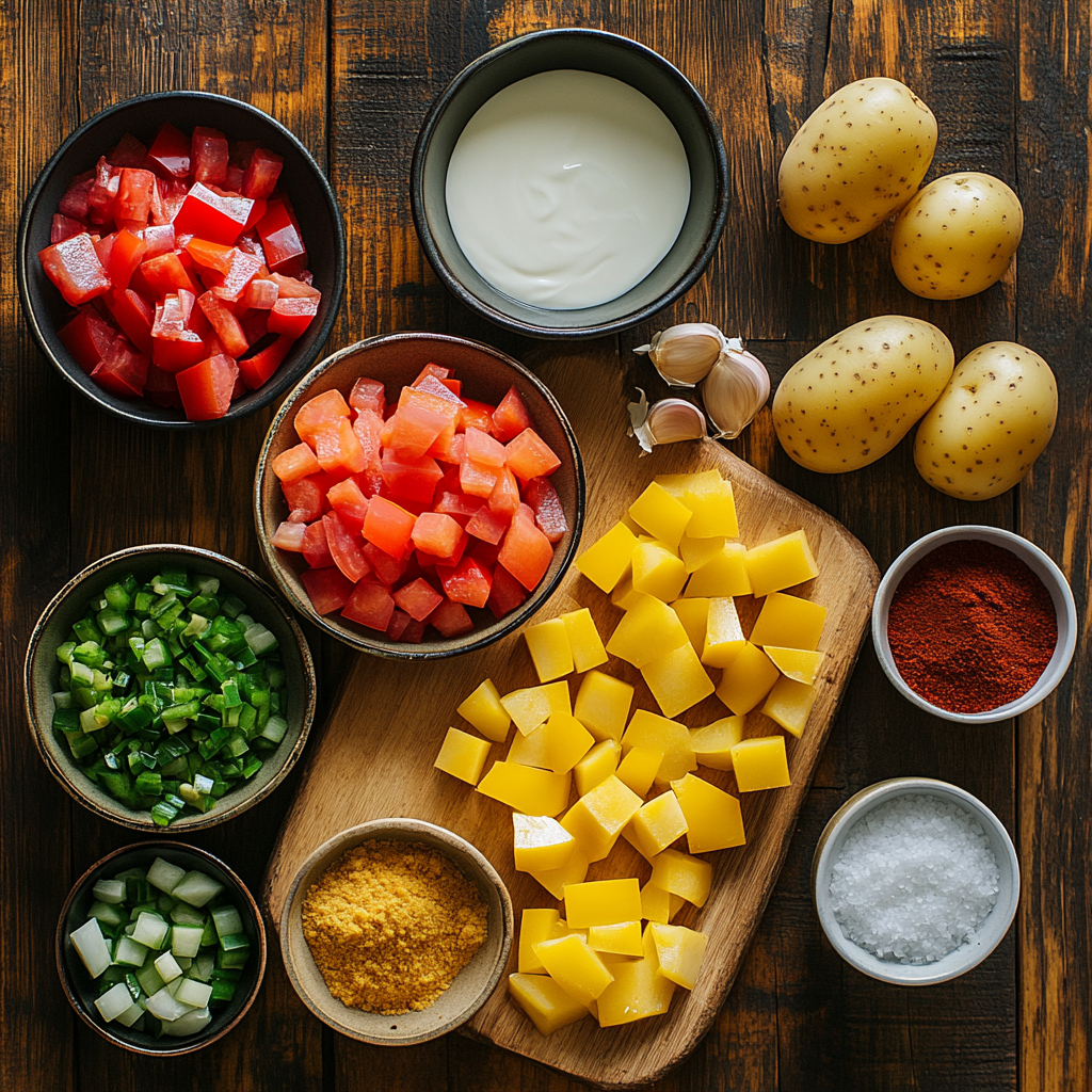 Cajun Potato Soup ingredients