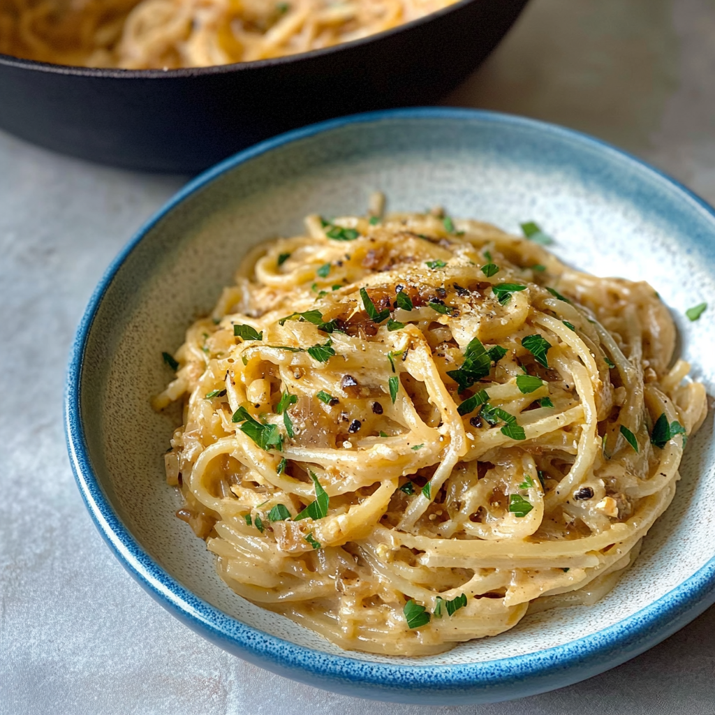 Caramelized Onion Pasta with Sweet Onions