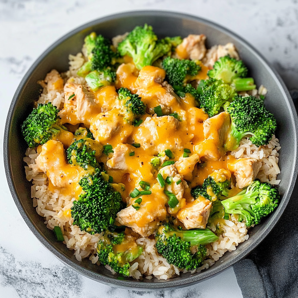Cheesy Chicken Broccoli and Rice