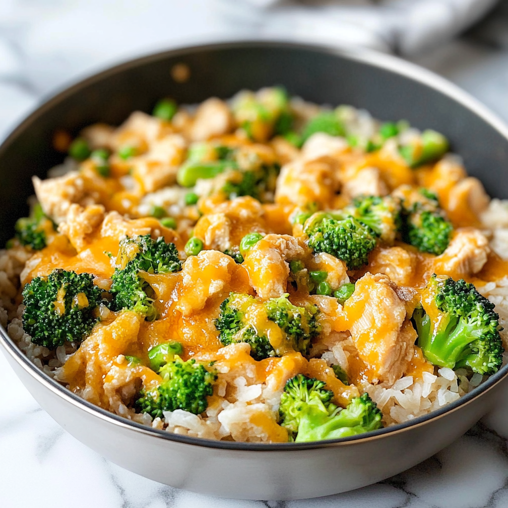 Cheesy Chicken Broccoli and Rice