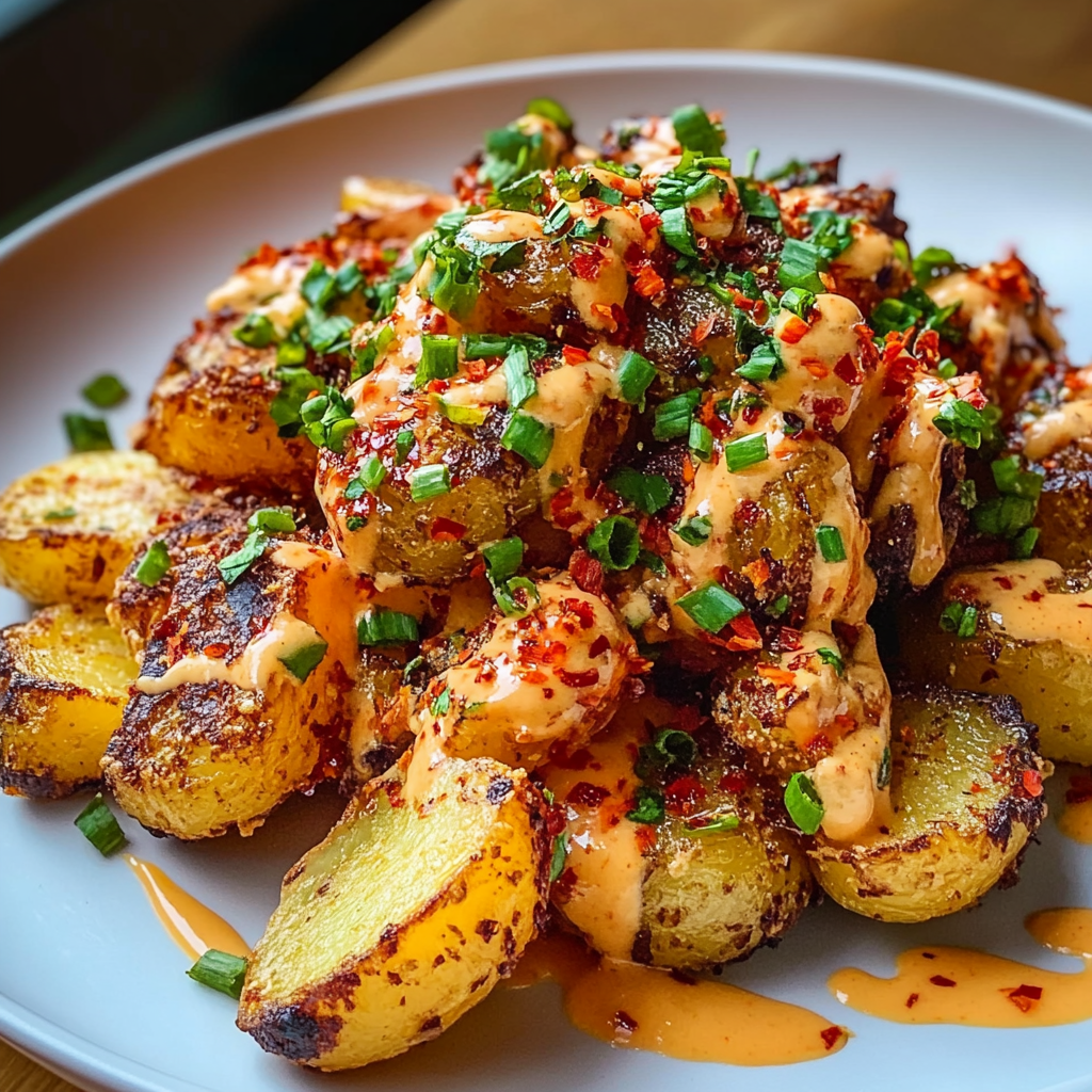 Crispy Gochujang Potato Salad