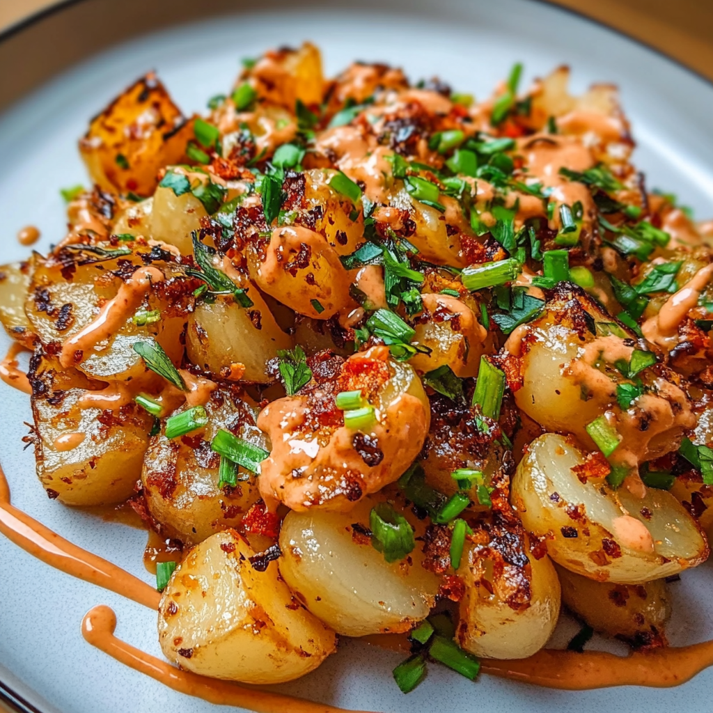 Crispy Gochujang Potato Salad