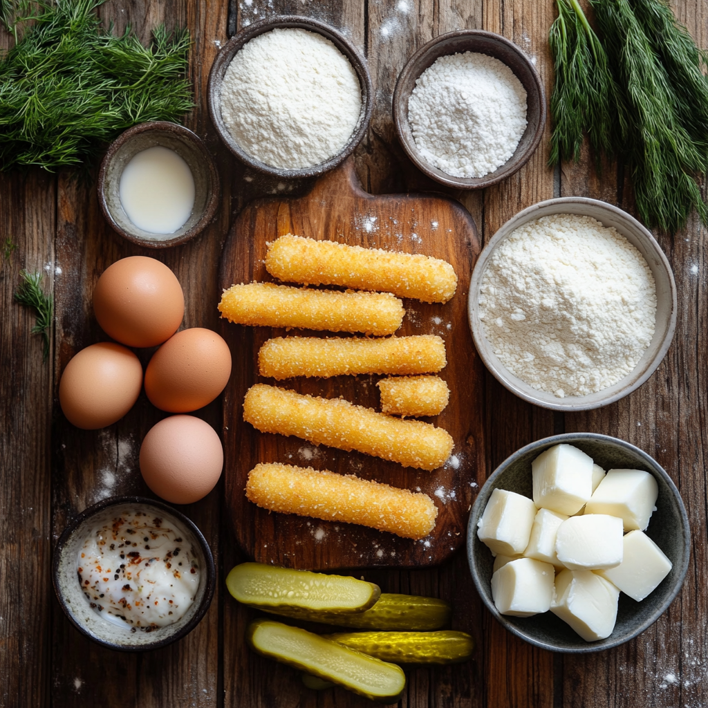 Crispy Pickle Cheese Bites ingredients