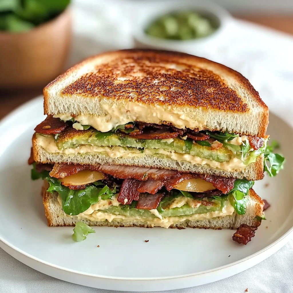 Crunchy Fried Green Tomato BLT Sandwich