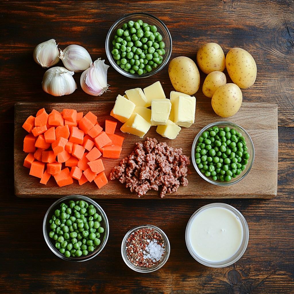 Easy Delicious Shepherd's Pie ingredients