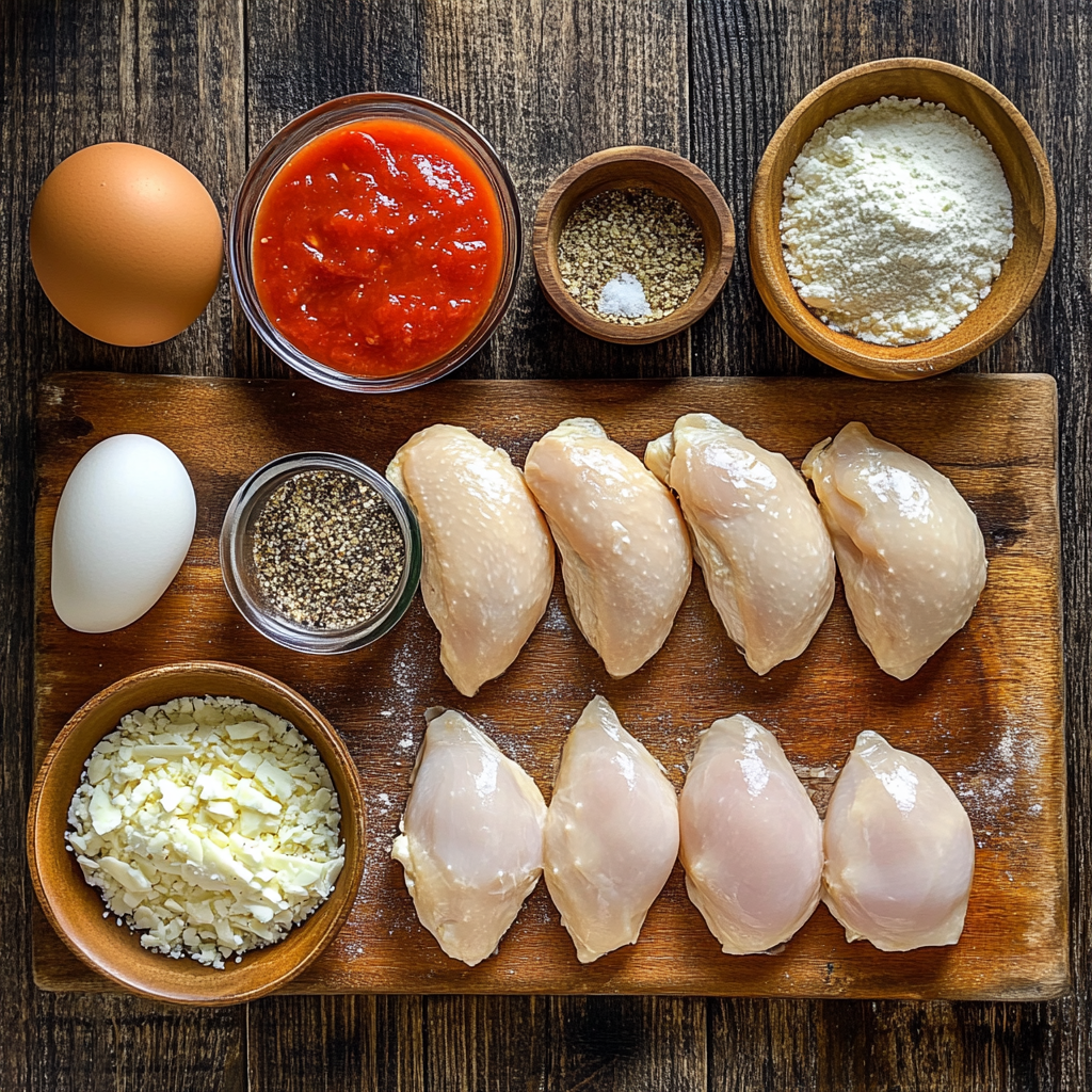 Easy & Cheesy Chicken Parm ingredients