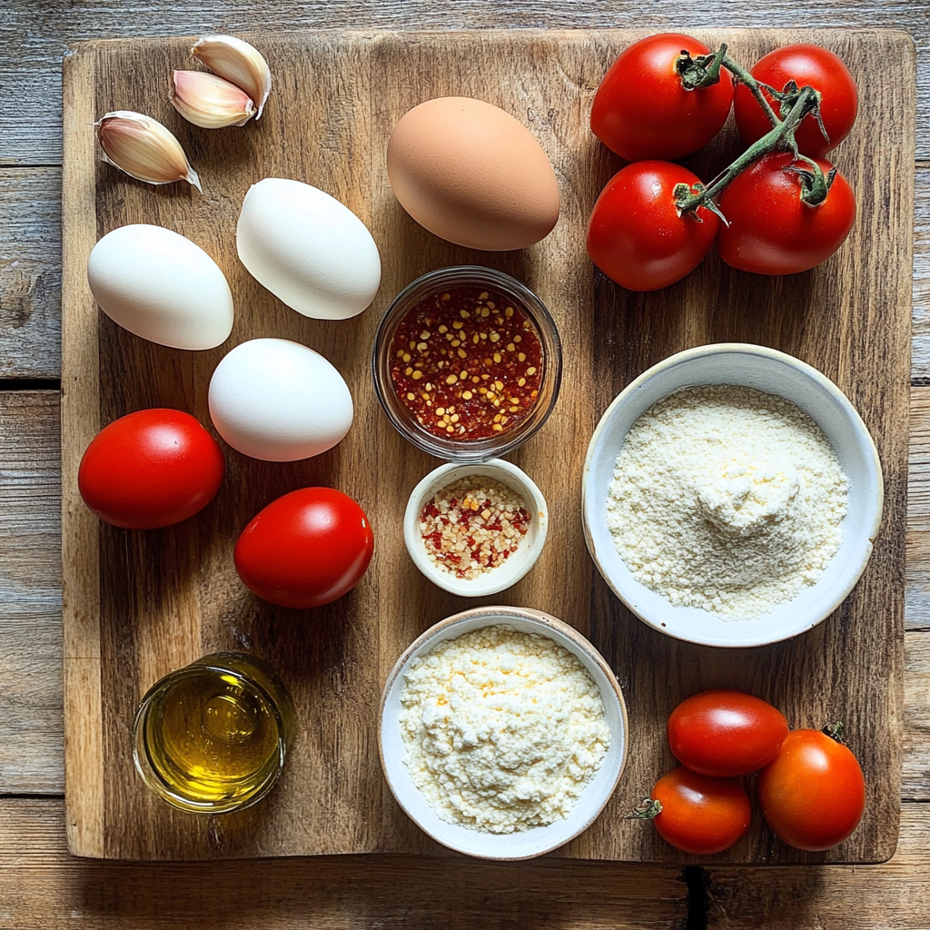 Fried Burrata with Spicy Sauce ingredients