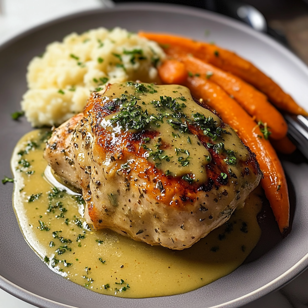 Garlic Herb Chicken & Carrot Plate