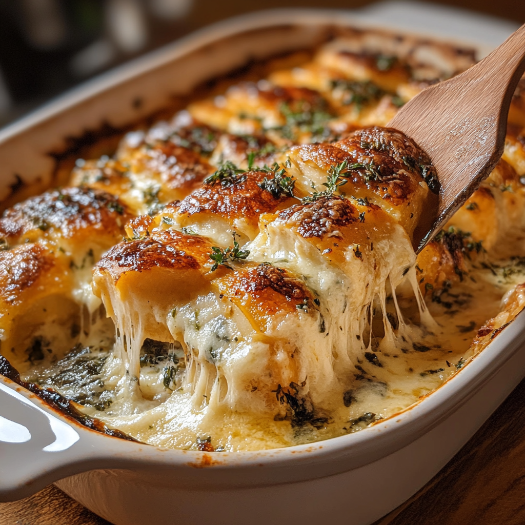 Garlic Scalloped Sweet Potatoes