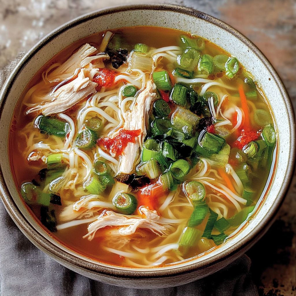 Ginger Garlic Chicken Noodle Soup