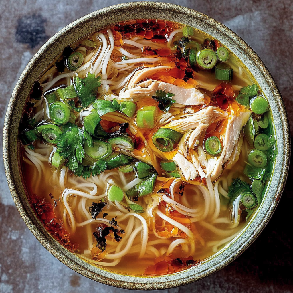 Ginger Garlic Chicken Noodle Soup