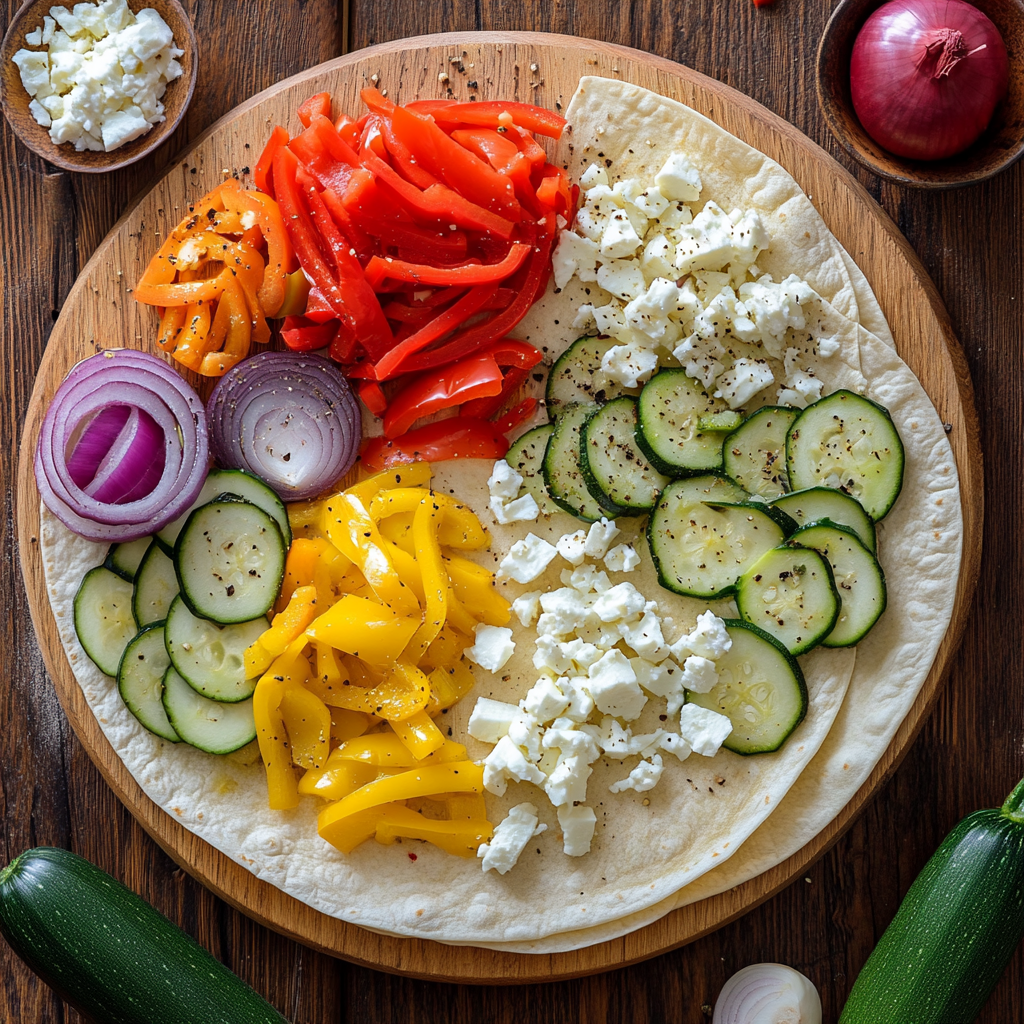 Grilled Mediterranean Veggie Quesadillas ingredients