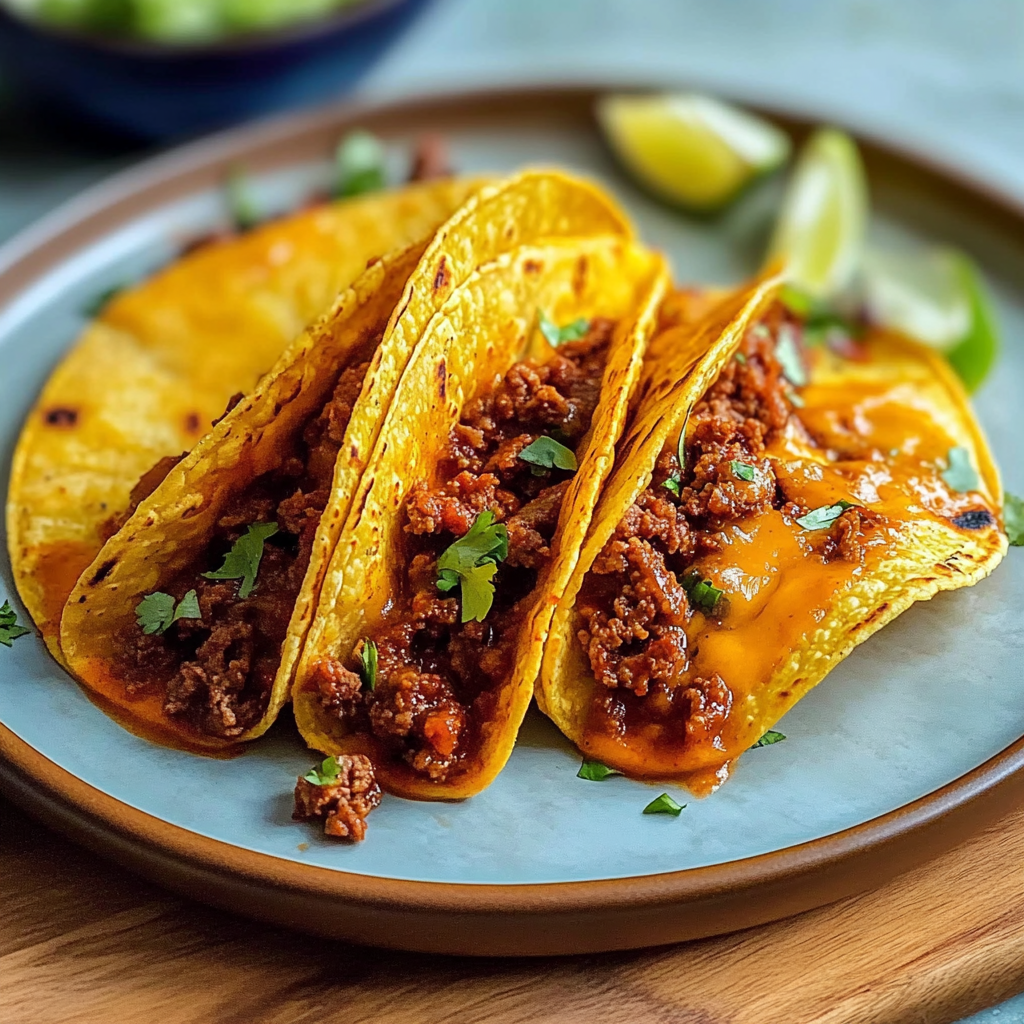 Ground Beef Baked Tacos