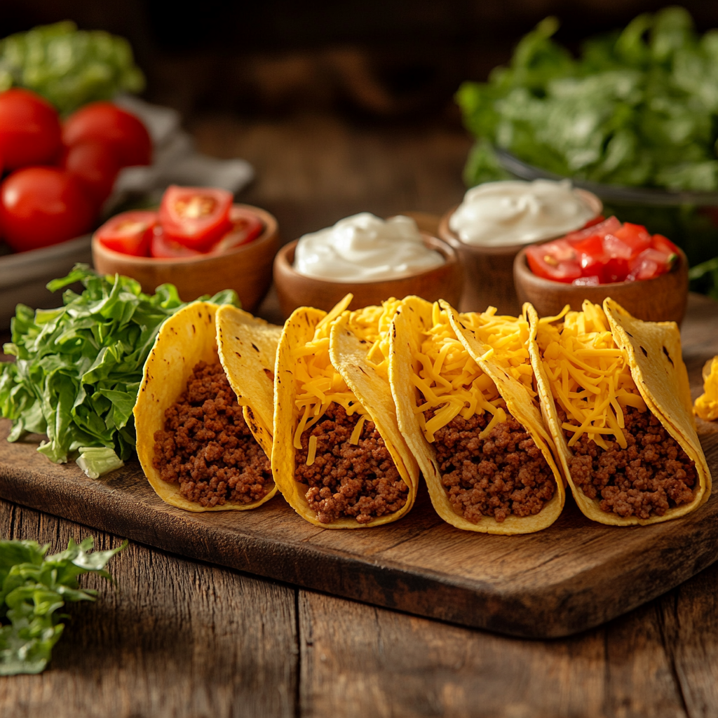Ground Beef Baked Tacos ingredients