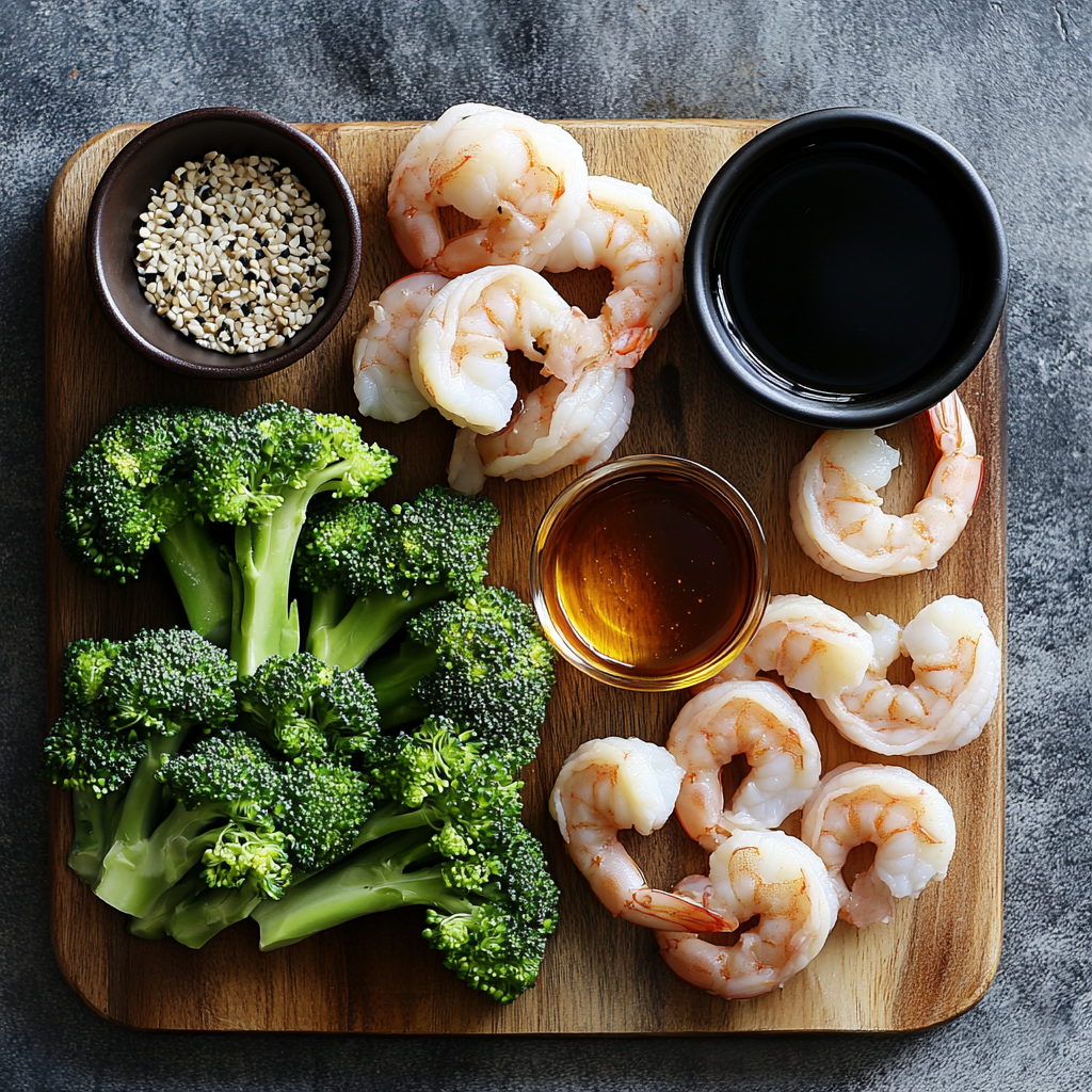 Healthy Shrimp and Broccoli ingredients