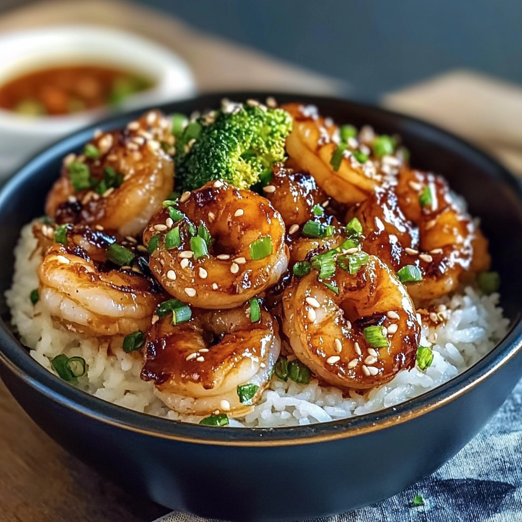 Honey Garlic Shrimp Bowls