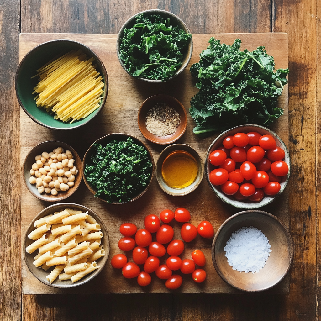 Hummus Pasta ingredients
