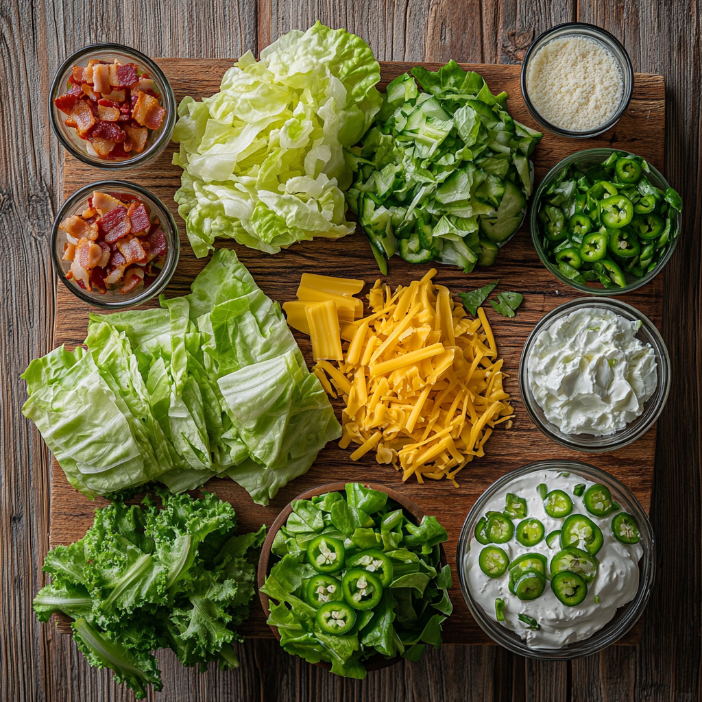 Jalapeno Popper Salad ingredients
