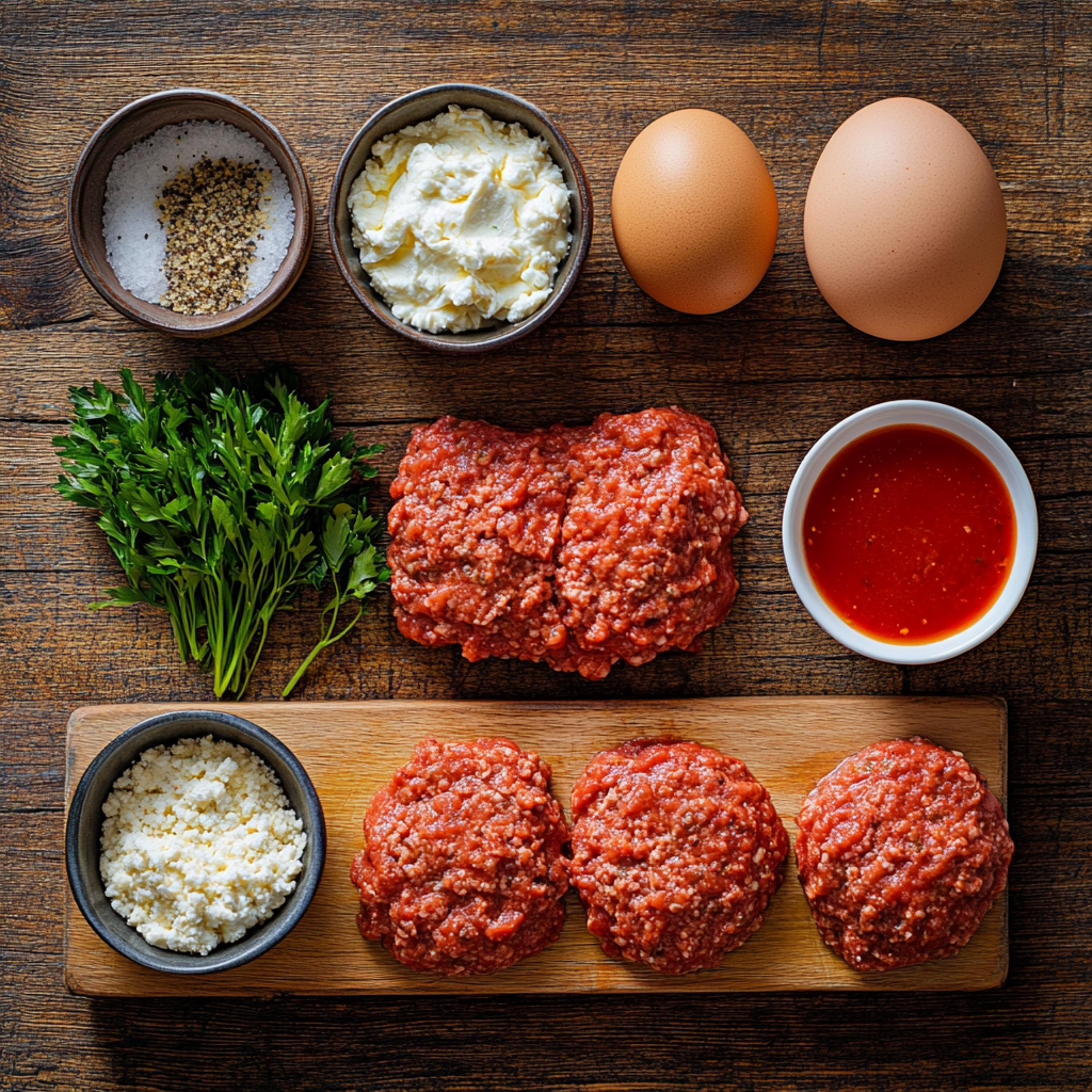 Juicy Ricotta Meatballs ingredients
