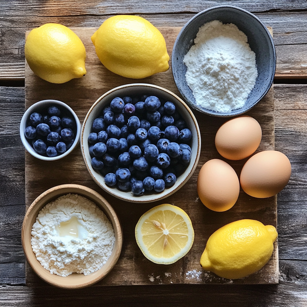 Lemon Blueberry Tart ingredients