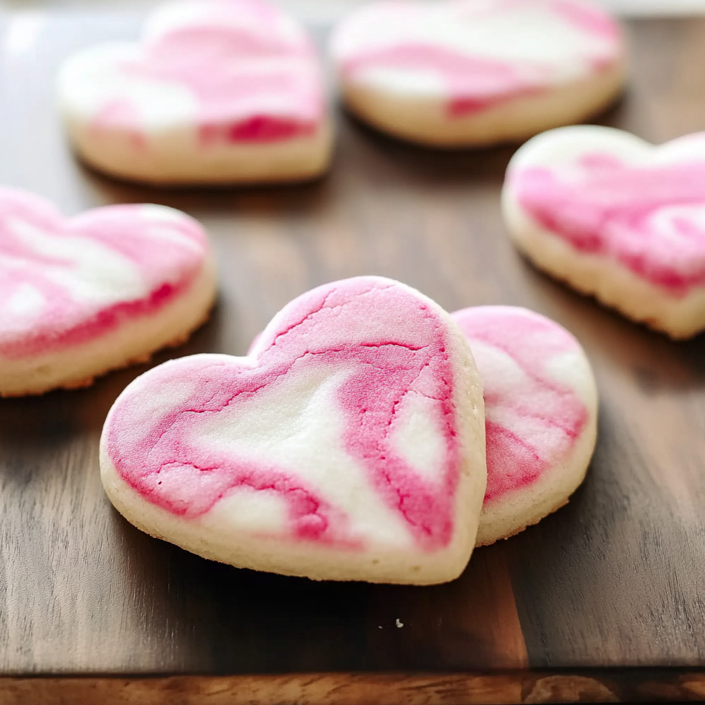 Marbled Pink Valentine’s Day Sugar Cookies