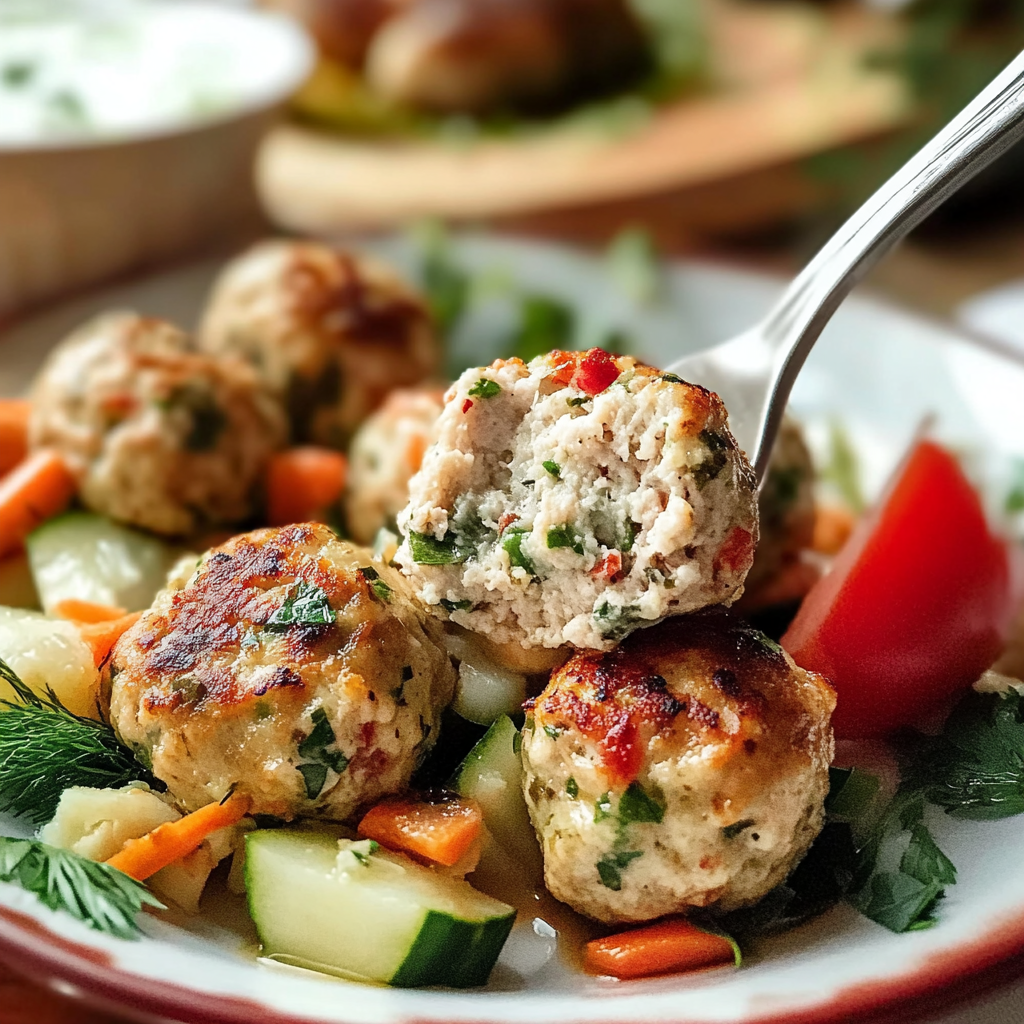 Mediterranean Chicken Meatballs
