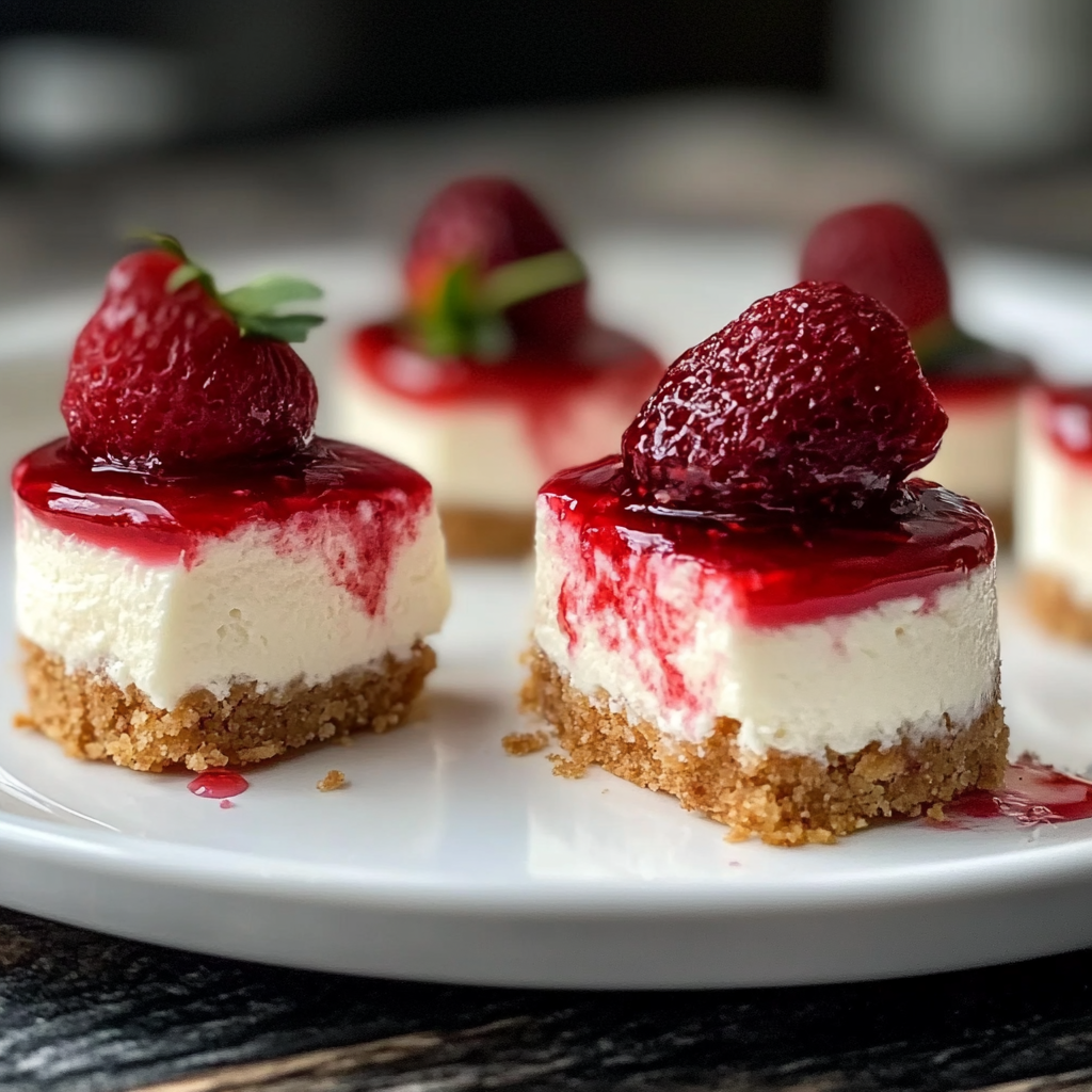 Mini Valentine’s Day Cheesecake Bites