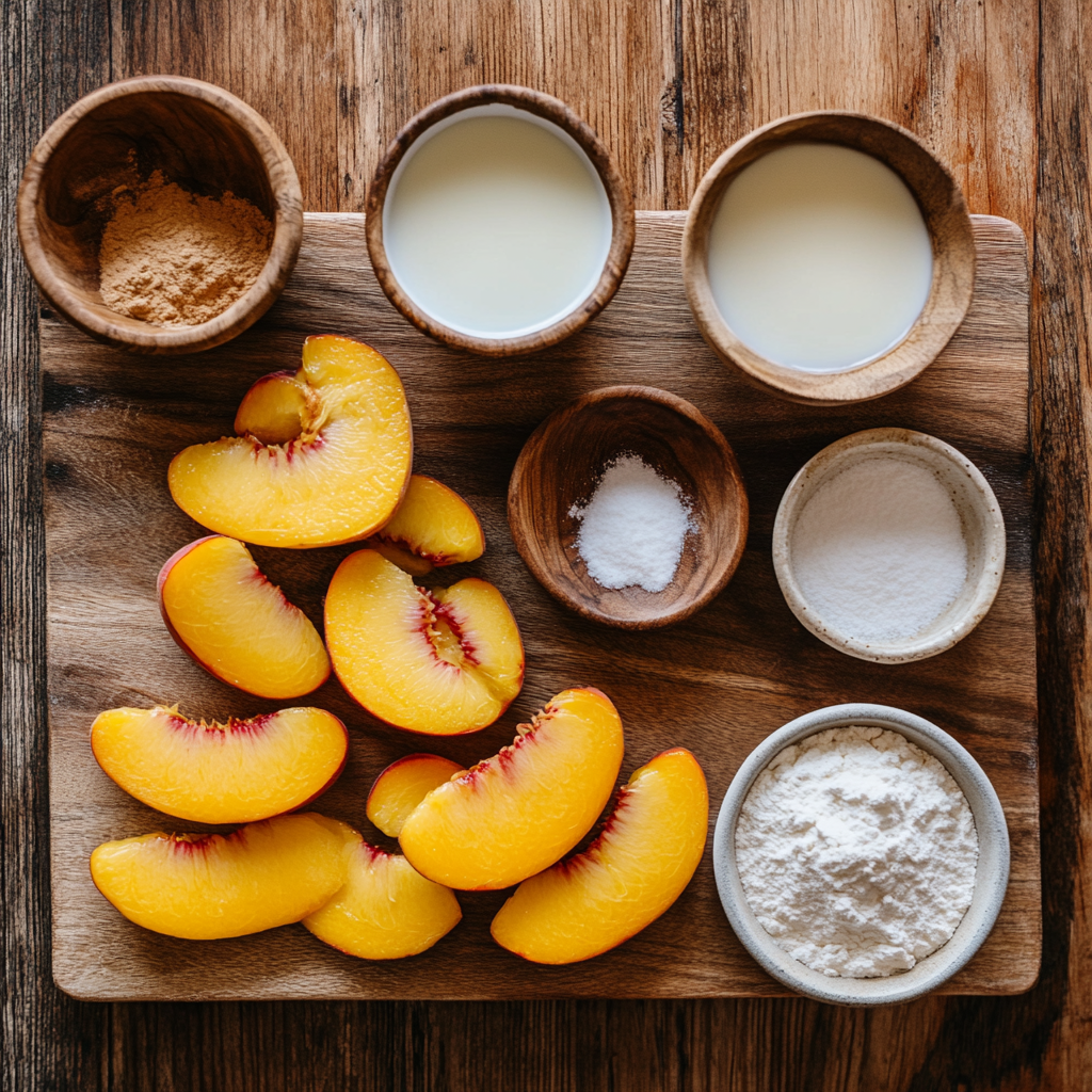 Peach Cobbler ingredients