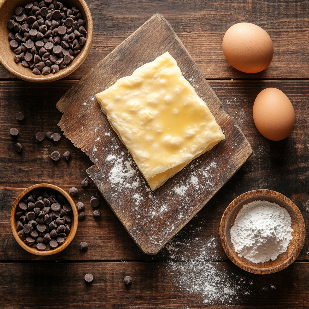 Puff Pastry Chocolate Hearts ingredients