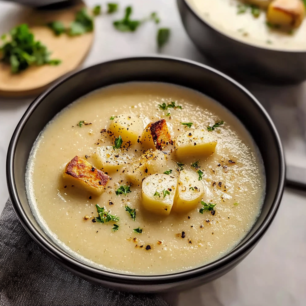 Roasted Garlic Potato Soup