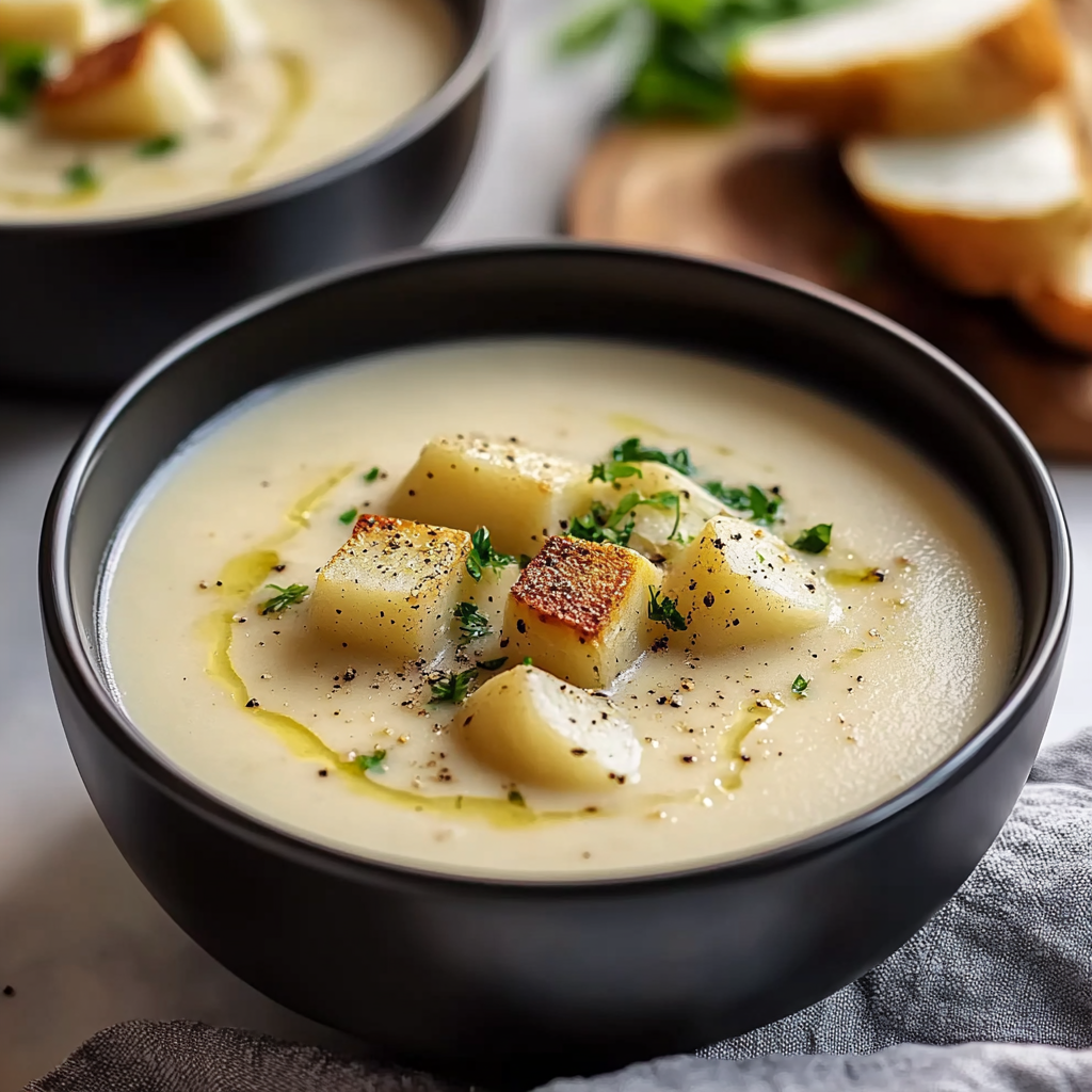 Roasted Garlic Potato Soup