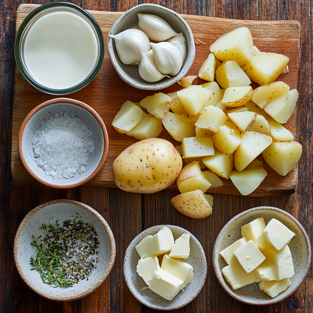 Roasted Garlic Potato Soup ingredients