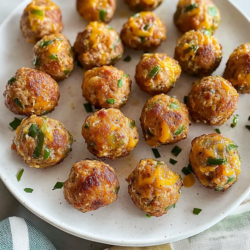 Spicy Jalapeño Popper Sausage Balls