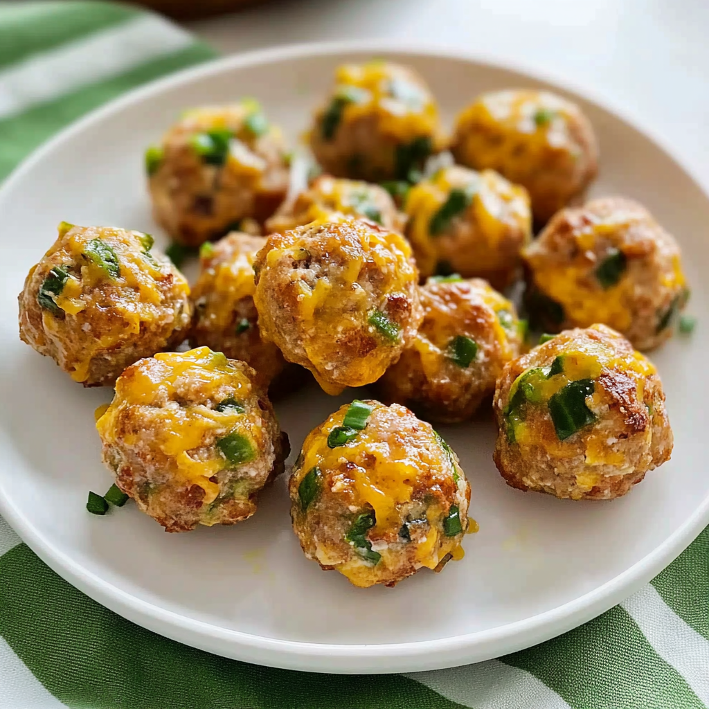 Spicy Jalapeño Popper Sausage Balls