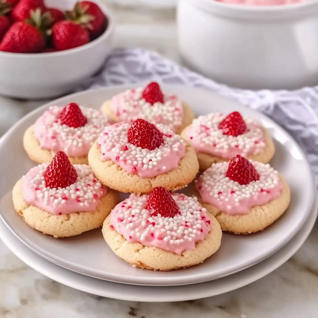Strawberry Kiss Cookies